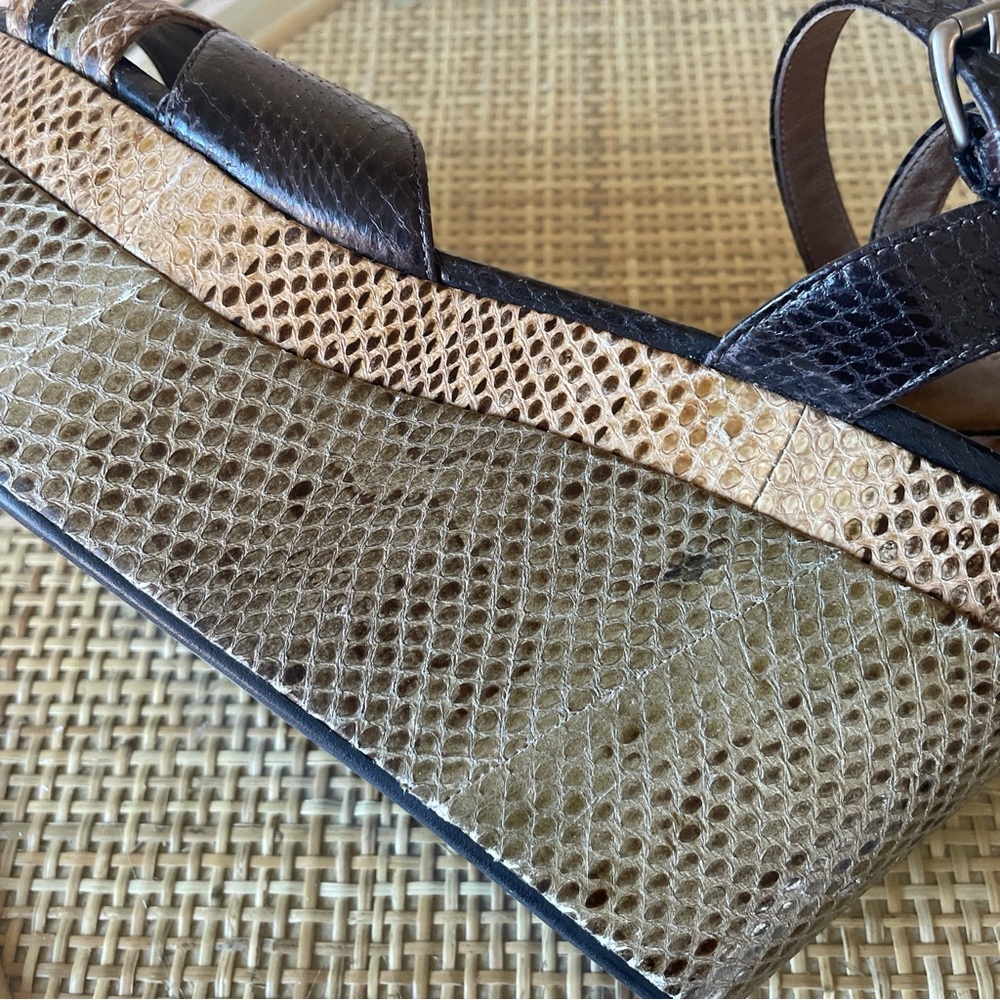 MARNI snakeskin platform wedge sandals 39 US8 - Picture 2 of 9